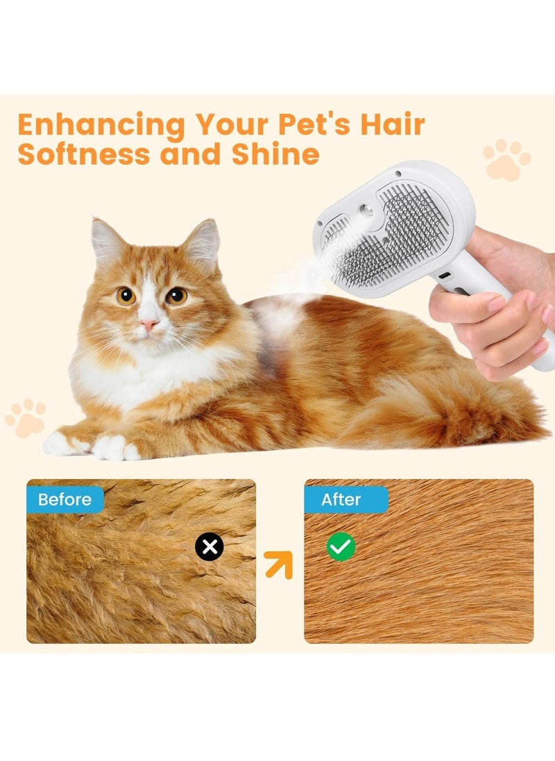 Cat Steam Brush for Shedding, Steamy Cat Brush for Long & Short Haired Cats & Dogs, Spray Cat Brush for Pet Grooming, Self-Cleaning Pet Hair Removal Comb with Water Tank - pzsku/Z643D2B7331CD3444C1B5Z/45/_/1718799850/34c6afc7-ac6b-4968-8ee1-2a18e3c9f059