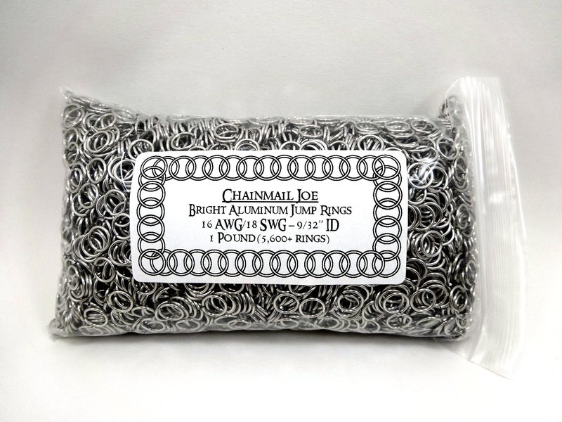Chainmail Joe 1 Pound Bright Aluminum Chainmail Jump Rings 18G 9/32" ID (5600+ Rings) - Image 2