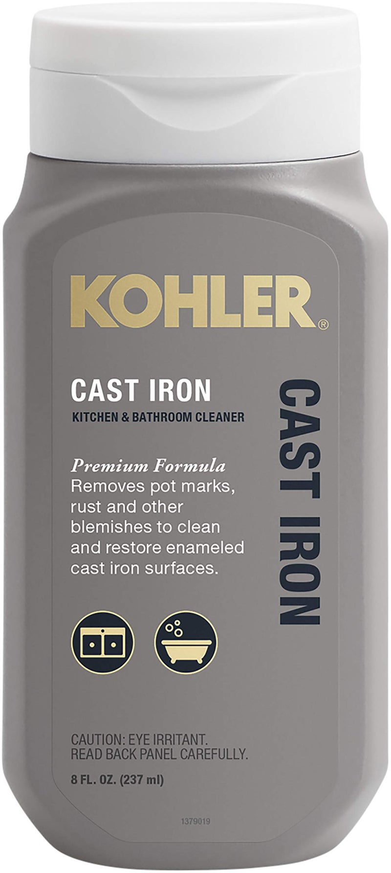 Kohler منظف كوهلر K-23725-NA من الحديد الزهر، للمطبخ والحمام، زجاجة 8 أونصات، منظف كريمي غير كاشط - Image 1