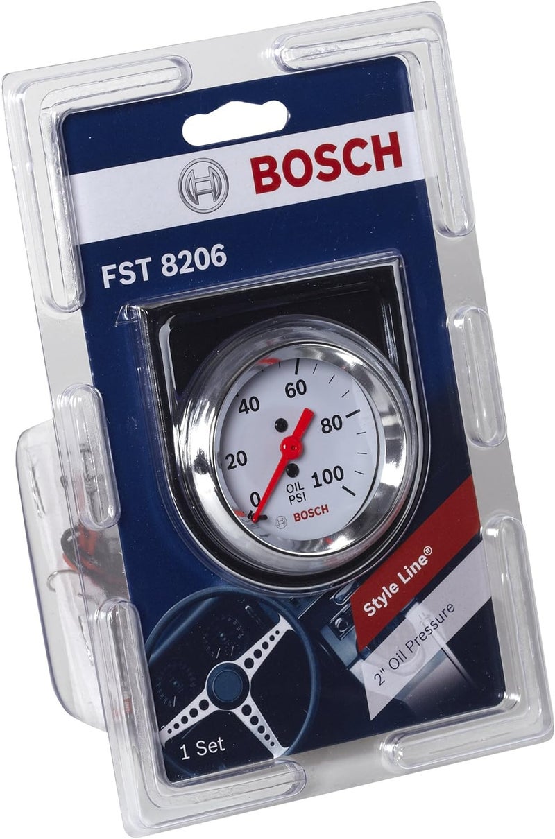 Bosch Style Line 2" Mechanical Oil Pressure Gauge - Image 3