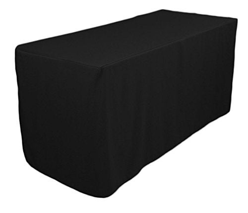 Tektrum Tektrum TEKTRUM 4-Feet Long Fitted Table DJ Jacket Cover for Trade Show - Thick/Heavy Duty/Durable Fabric - Black Color  - Image 2