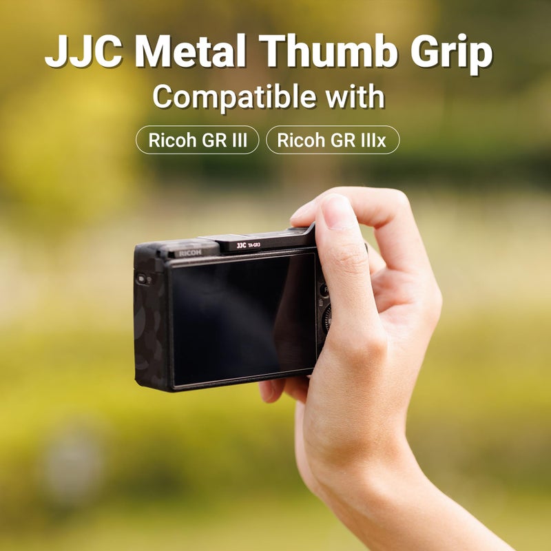 JJC Metal Thumbs Up Grip for Ricoh GR III GR III HDF GR3 HDF GR IIIx GR IIIx HDF GR3x HDF, Hot Shoe Thumb Support for Comfortable & Secure Hold - Image 2