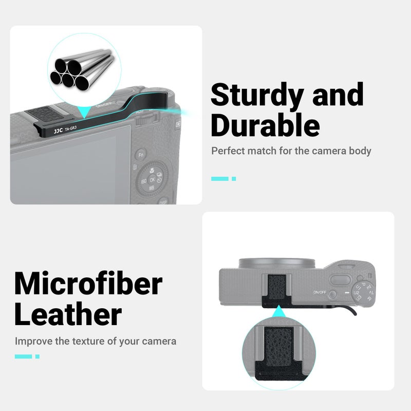 JJC Metal Thumbs Up Grip for Ricoh GR III GR III HDF GR3 HDF GR IIIx GR IIIx HDF GR3x HDF, Hot Shoe Thumb Support for Comfortable & Secure Hold - Image 5