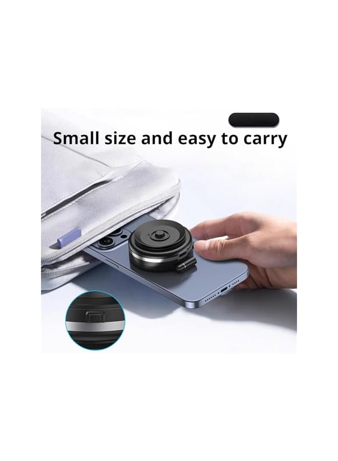 S-TOP Electric Vacuum Magnetic Car Phone Mount, 360° Rotating Magnetic Phone Holder, Strong Suction for Car Kitchen Mirro Gym Bath Shower & All Smooth Surface, Compatible with iPhone & Android (Silver) - Image 4