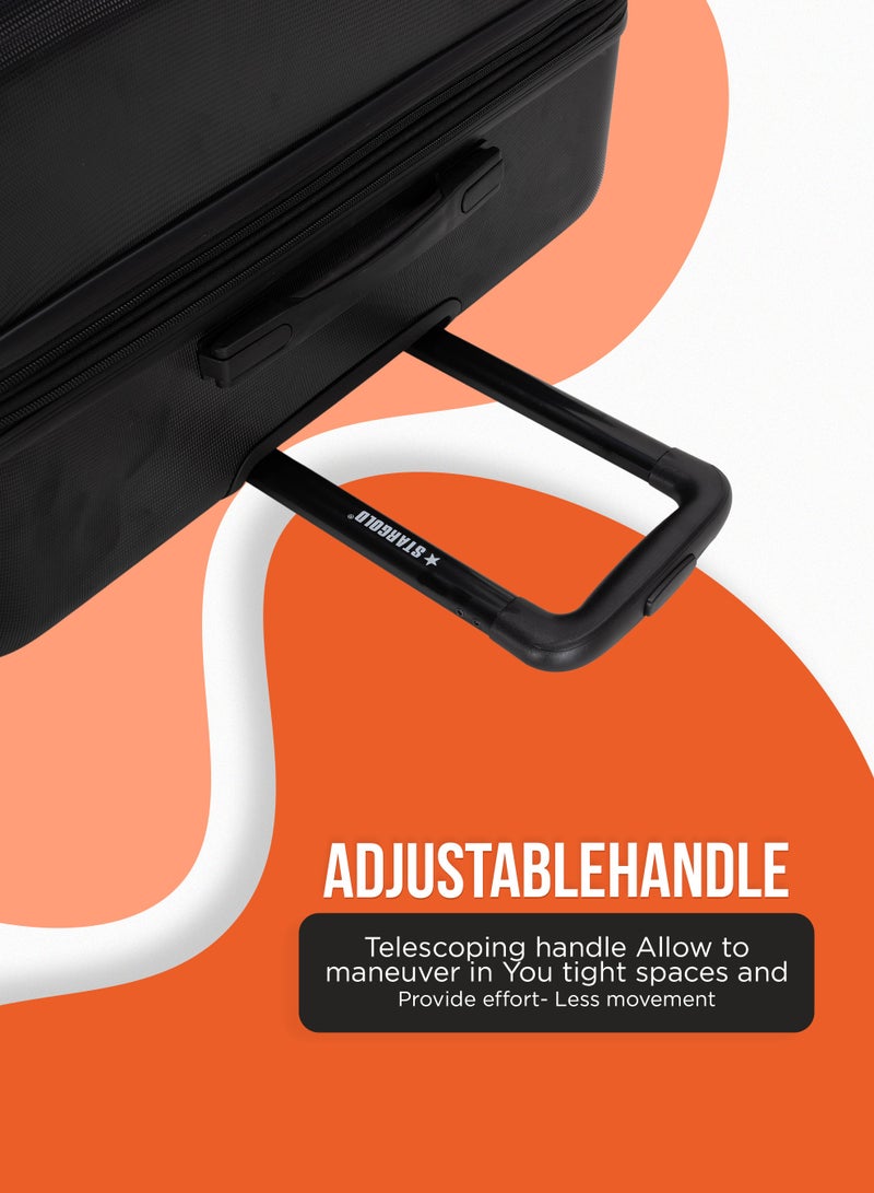 ستارجولد 4 عبوات من عربة أمتعة مقفلة ذات رقم دوار للجانب الصلب - Image 2