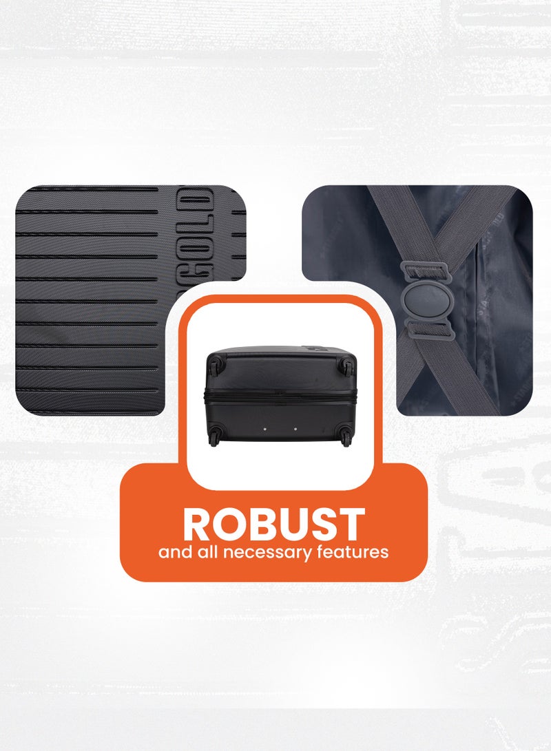 ستارجولد 4 عبوات من عربة أمتعة مقفلة ذات رقم دوار للجانب الصلب - Image 4