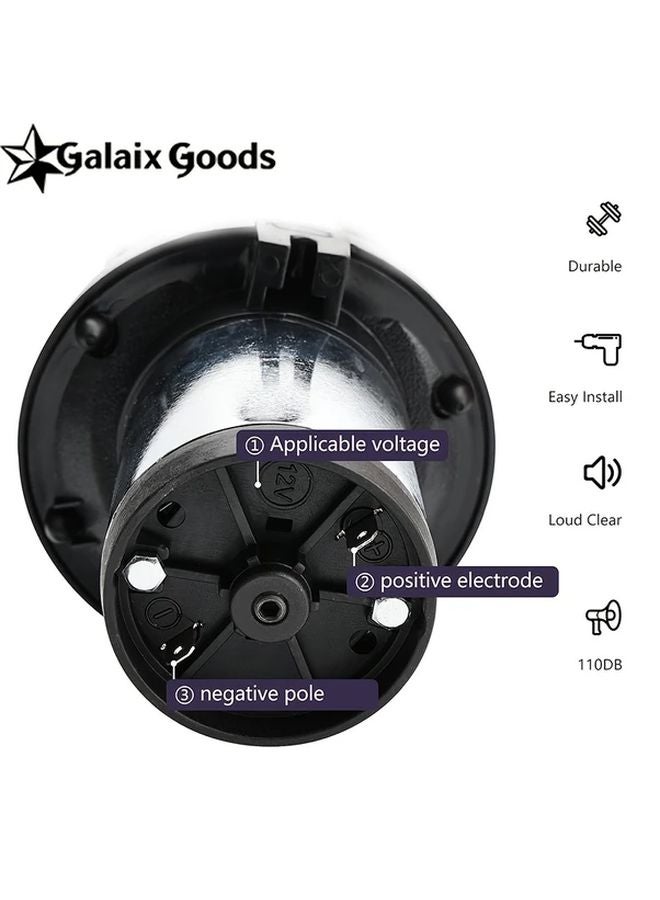 Vintage Car Horn 12V 110dB OOGA Ahooga Black Silver Zinc Alloy Universal Fit - Image 5