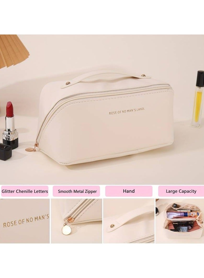 1pc PU Leather Multifunctional Storage Makeup Bag