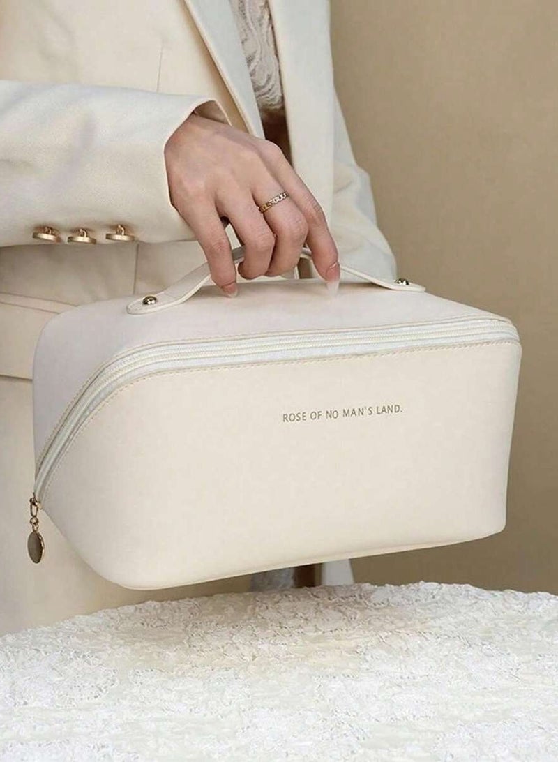 1pc PU Leather Multifunctional Storage Makeup Bag