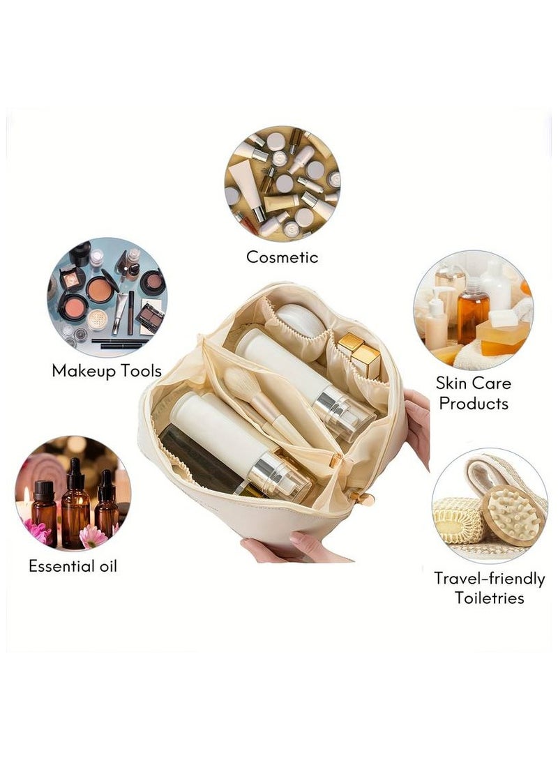 1pc PU Leather Multifunctional Storage Makeup Bag