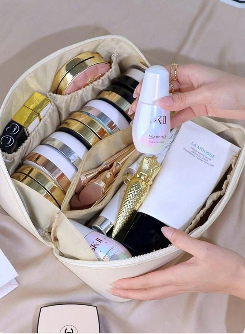 1pc PU Leather Multifunctional Storage Makeup Bag