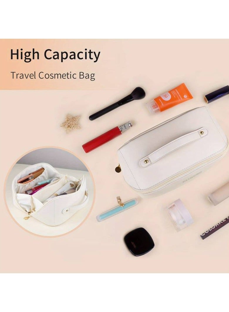 1pc PU Leather Multifunctional Storage Makeup Bag