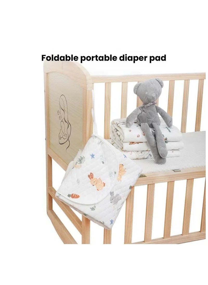 General Newborn pure cotton waterproof breathable diaper pad portable for all seasons foldable and easy to store for babies  - Image 2