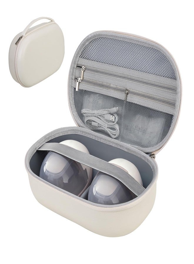 Piszvbej Wearable Breast Pump Bag, Carrying Case Compatible with Eufy Breast Pump, Portable Hard Shell Storage Bag with Zipper, Mesh Pocket and Elastic Strap, Holds 2 Pumps and Accessories, Ideal for Travel - Image 1