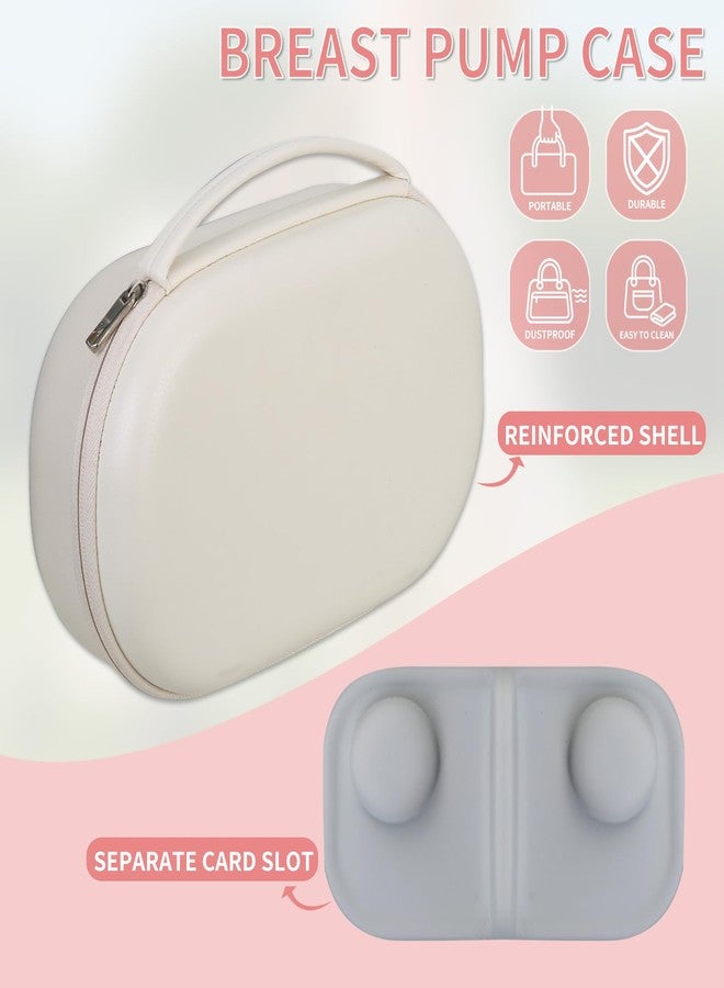 Piszvbej Wearable Breast Pump Bag, Carrying Case Compatible with Eufy Breast Pump, Portable Hard Shell Storage Bag with Zipper, Mesh Pocket and Elastic Strap, Holds 2 Pumps and Accessories, Ideal for Travel - Image 2
