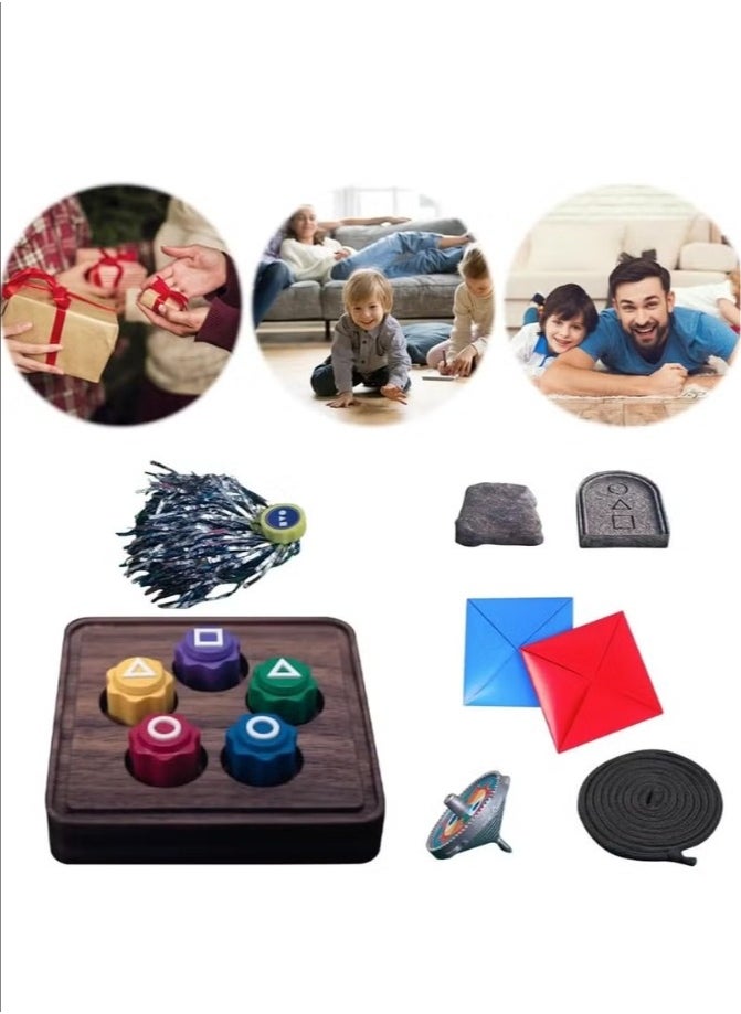Tiokkss - Korean Traditional Game Set, Family Party Stone Catch Game, Hand-Eye Coordination Training Game for Multiplayer Games - Image 1