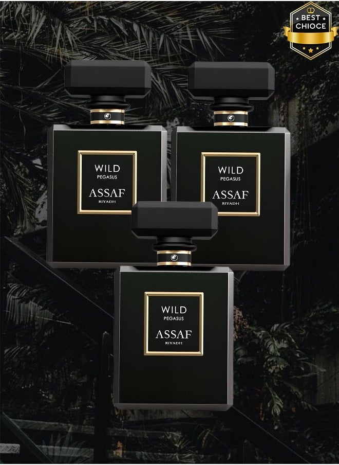 ASSAF 3 Pieces Wild Pegasus Riyadh Perfume 50ml EDP  - Image 1