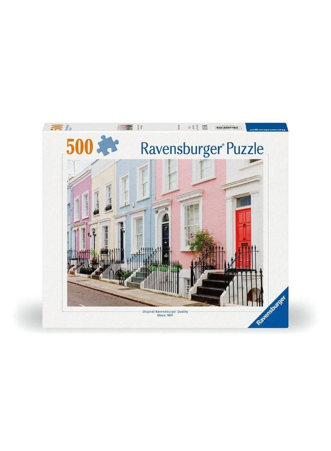 Ravensburger Colorful London Townhouses Jigsaw Puzzle (500 Pieces) - Image 1