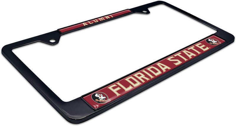 AMG Auto Emblems NCAA Black Metal License Plate Frame - Alumni Version (Florida State)