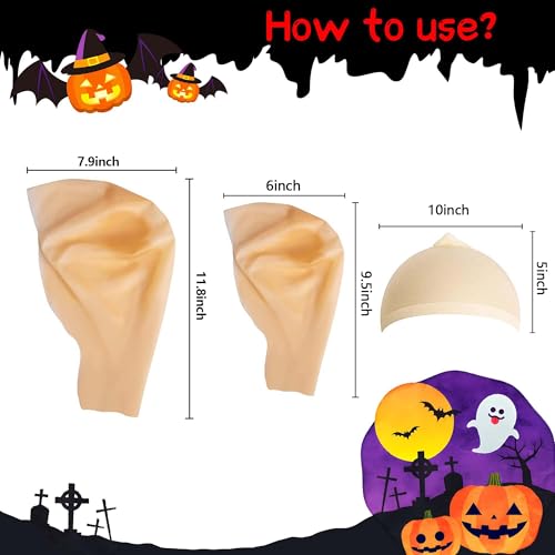 Wehhbtye 8 Pcs Halloween Bald Caps, Latex Makeup Caps with Bald Wigs, Wig Caps Cosplay Accessories for Adult Women Men Costume and Theme Party - Image 2
