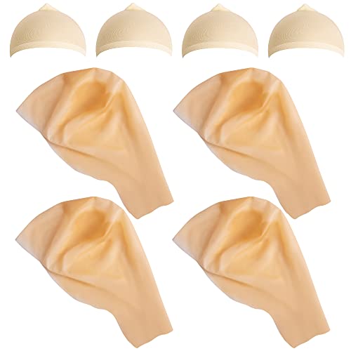 Wehhbtye 8 Pcs Halloween Bald Caps, Latex Makeup Caps with Bald Wigs, Wig Caps Cosplay Accessories for Adult Women Men Costume and Theme Party - Image 1