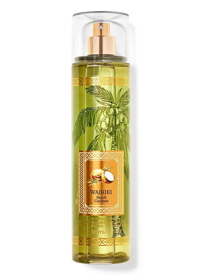 باث آند بودي وركس Waikiki Beach Coconut Fine Fragrance Mist 236ml