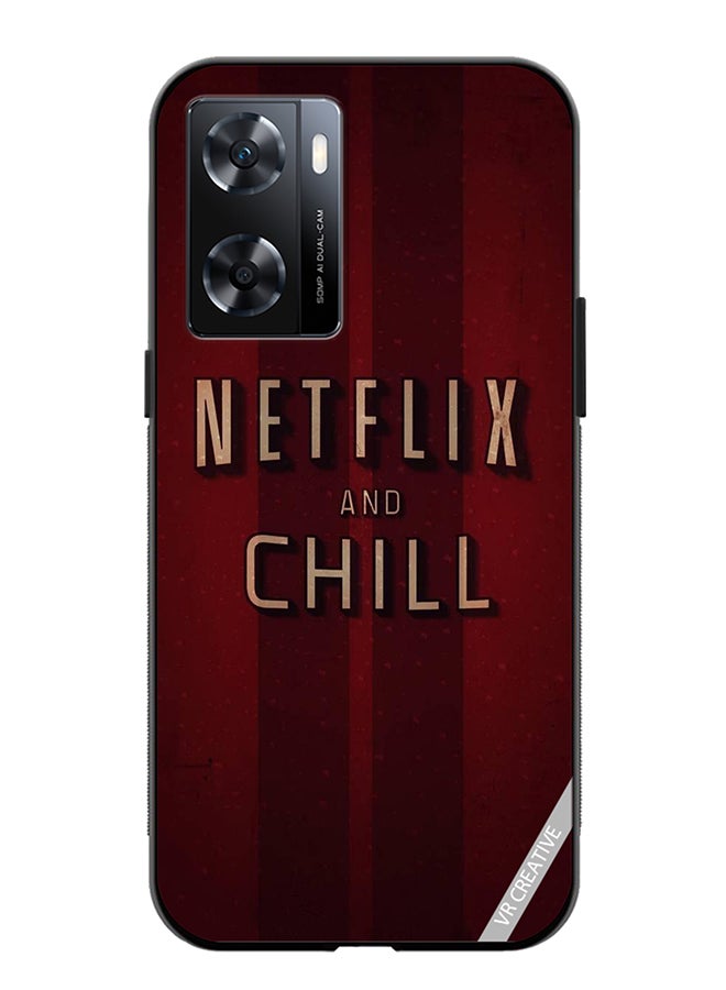 VR CREATIVE Protective Case Cover For Oppo A57/A77s Netflix And Chill Design Multicolour - Image 1
