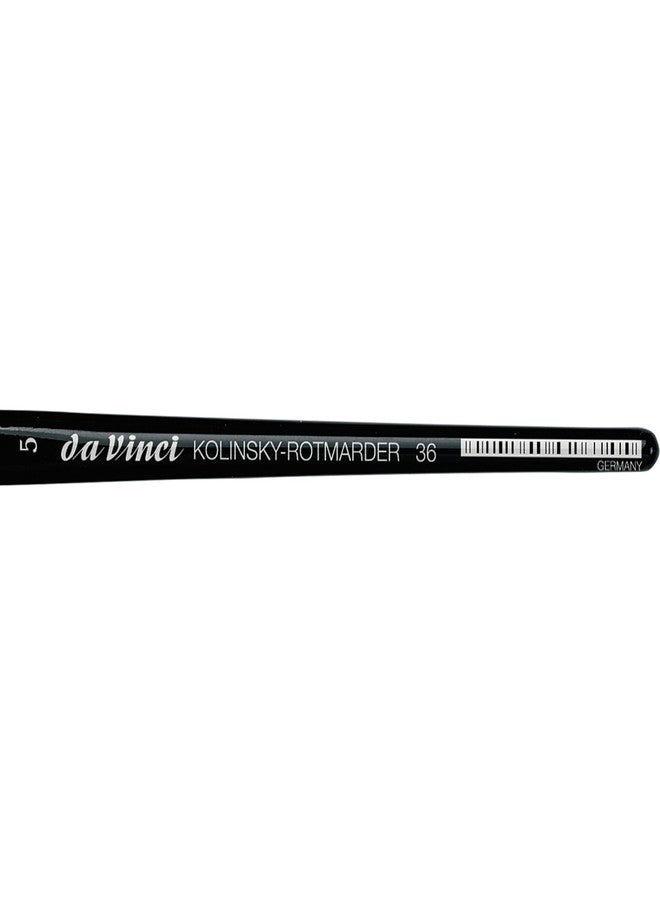 da Vinci Watercolor Series 36 Paint Brush, Round Russian Red Sable with Black Handle, Size 5 - Image 4