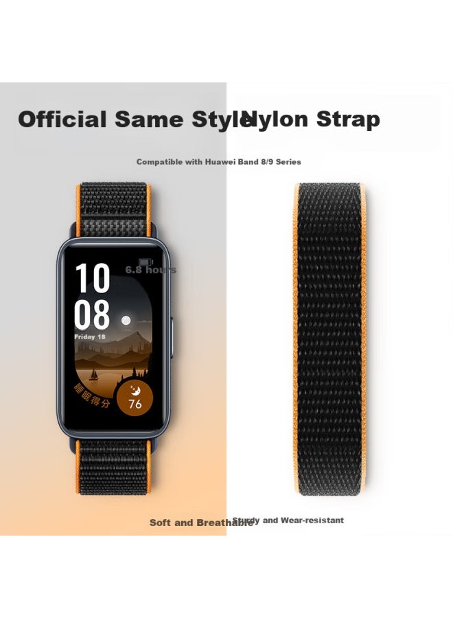 Bing Hong Binghong Compatible With Huawei Band 10 Strap, Braided Huawei Band 9 Strap For Women, Huawei Band 8 Strap, Nylon Summer Magic Tape 8/9/10 Nfc Band - Milk White - Image 4