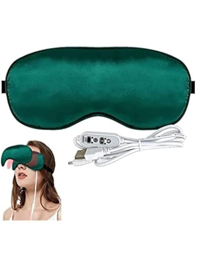 Electric Heated Eye Mask, Adjustable Heat and Timer USB Steam Warm Compress for Dry Eye - Image 1