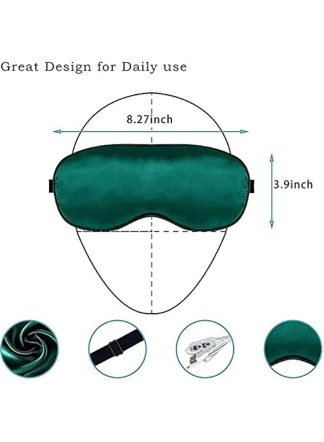 Electric Heated Eye Mask, Adjustable Heat and Timer USB Steam Warm Compress for Dry Eye - Image 2