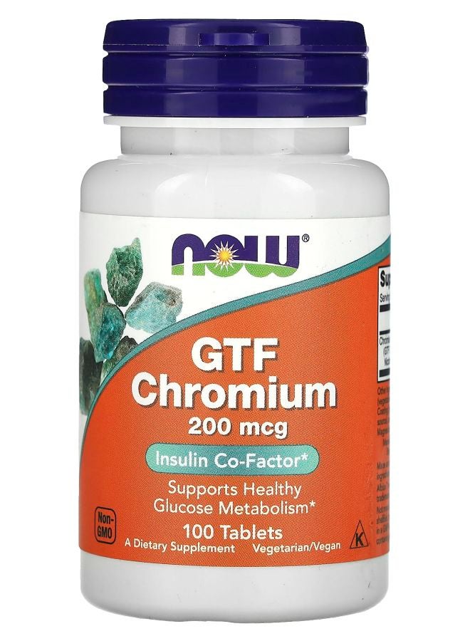 now GTF Chromium 200 mcg 100 Tablets
