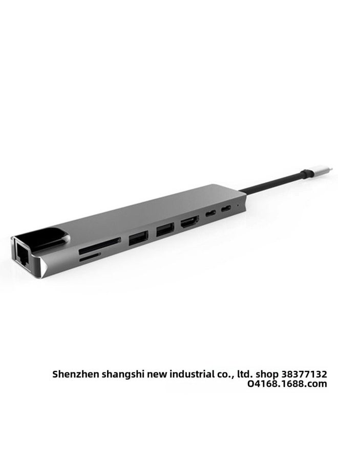 ماركة غير محددة - محطة إرساء من النوع c إلى HDMI3.0usb Splitter PD قارئ بطاقات إمداد الطاقة Rj45 بطاقة شبكة متعددة الوظائف 8 في 1، المواصفات: 8IN1 أصفر - Image 1
