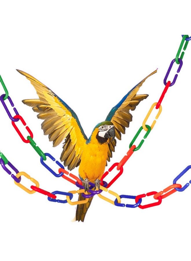 JIALEEY 600 Piece Plastic C-Clips Hooks Chain Links Rainbow C-Links Children's Learning Toys Small Pet Rat Parrot Bird Toy Cage - Image 5