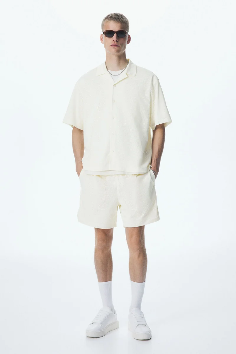 H&M Loose Fit Mesh resort shirt