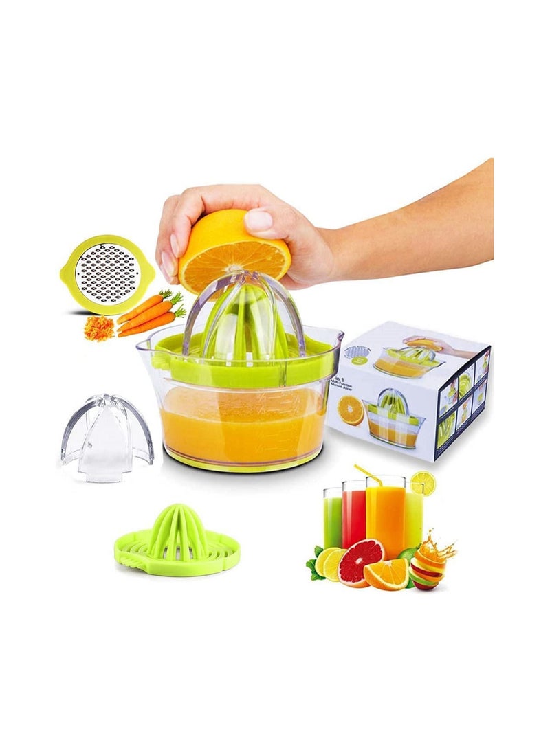 Generic - MANUAL JUICER, Lemon Squeezer Orange Juicer Manual Hand Squeezer with Built-in Measuring Cup and Grater - YELLOW - Image 1