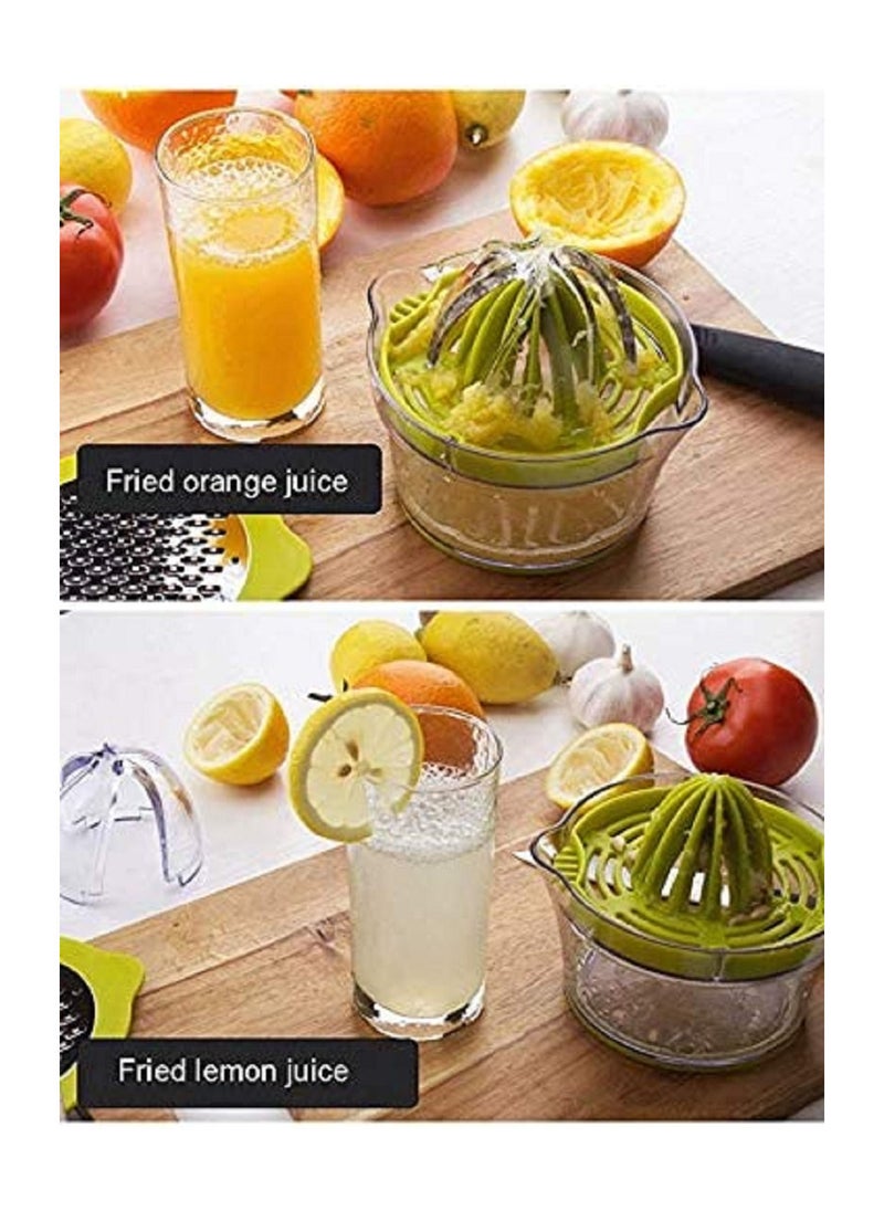Generic - MANUAL JUICER, Lemon Squeezer Orange Juicer Manual Hand Squeezer with Built-in Measuring Cup and Grater - YELLOW - Image 1