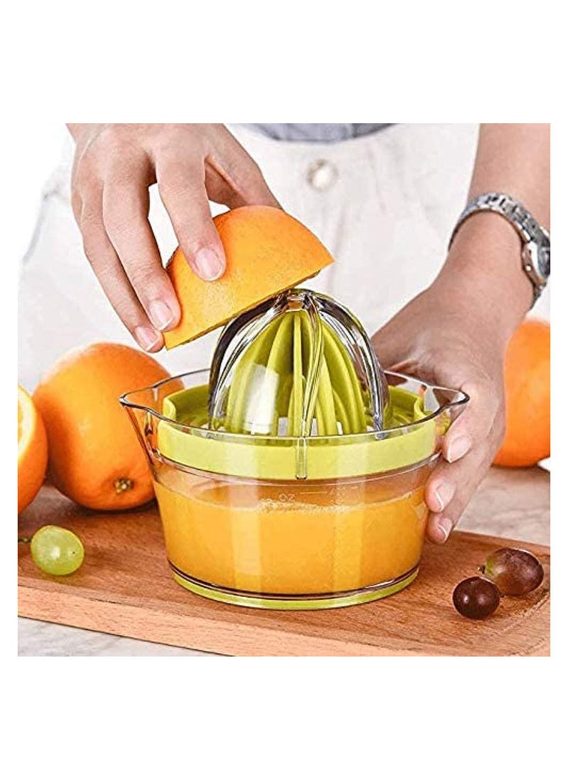Generic - MANUAL JUICER, Lemon Squeezer Orange Juicer Manual Hand Squeezer with Built-in Measuring Cup and Grater - YELLOW - Image 1