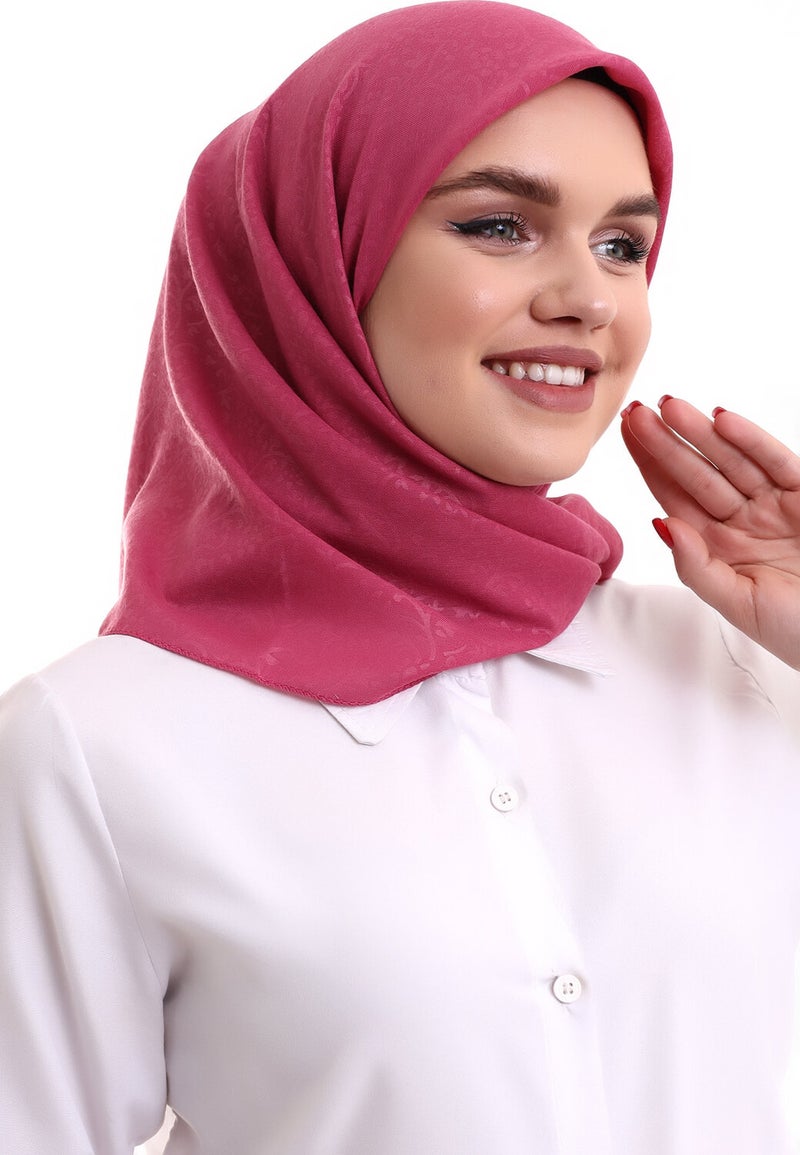 İhvan Online Kofra Patterned Head Scarf - Dusty Rose  - Image 4