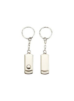 ماركة غير محددة 32GB USB 2.0 فلاش القرص 360 درجة الروتاري الفضة  - Image 2