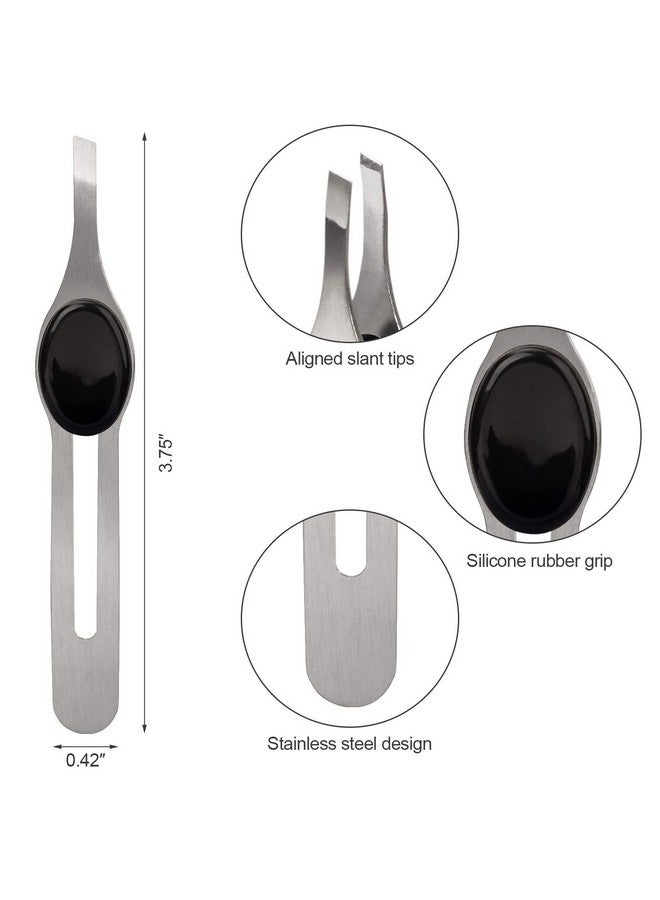 ANCIRS Ncirs 4 Pack Tip Tweezers For Eyebrow Nonslip Grip Tip Tweezers Professional Stainless Steel Precision Pointed Blackhead Splinter Removal Tool For Women & Girls - Image 3