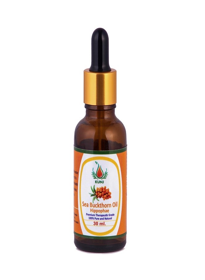 KUNJ Sea Buckthorn Oil (Hippophae rhamnoides) 30ML - 100% Pure & Natural, Undiluted, Cold Pressed - Therapeutic Grade Oil for Skin Nourishment, Radiance, Anti-Aging & Hydration - Image 1