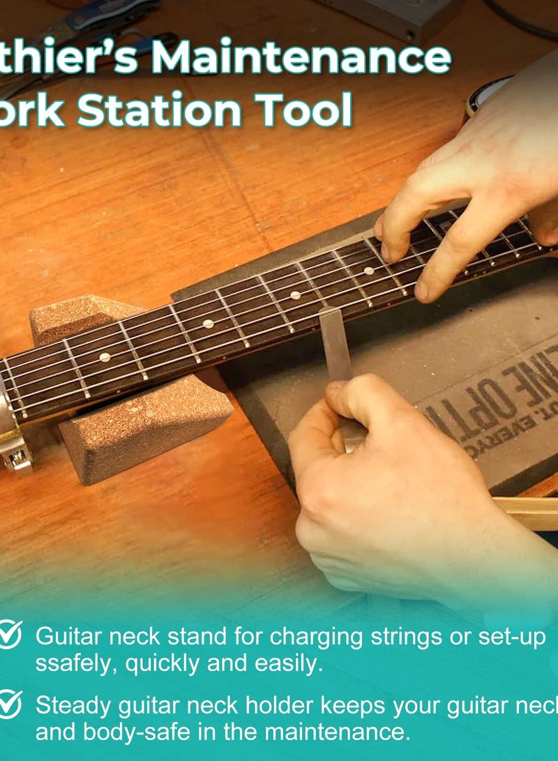 Excefore Cork Guitar Neck Rest, Natural Cork Support Pillow for Guitar Repair and Maintenanc  - Image 4