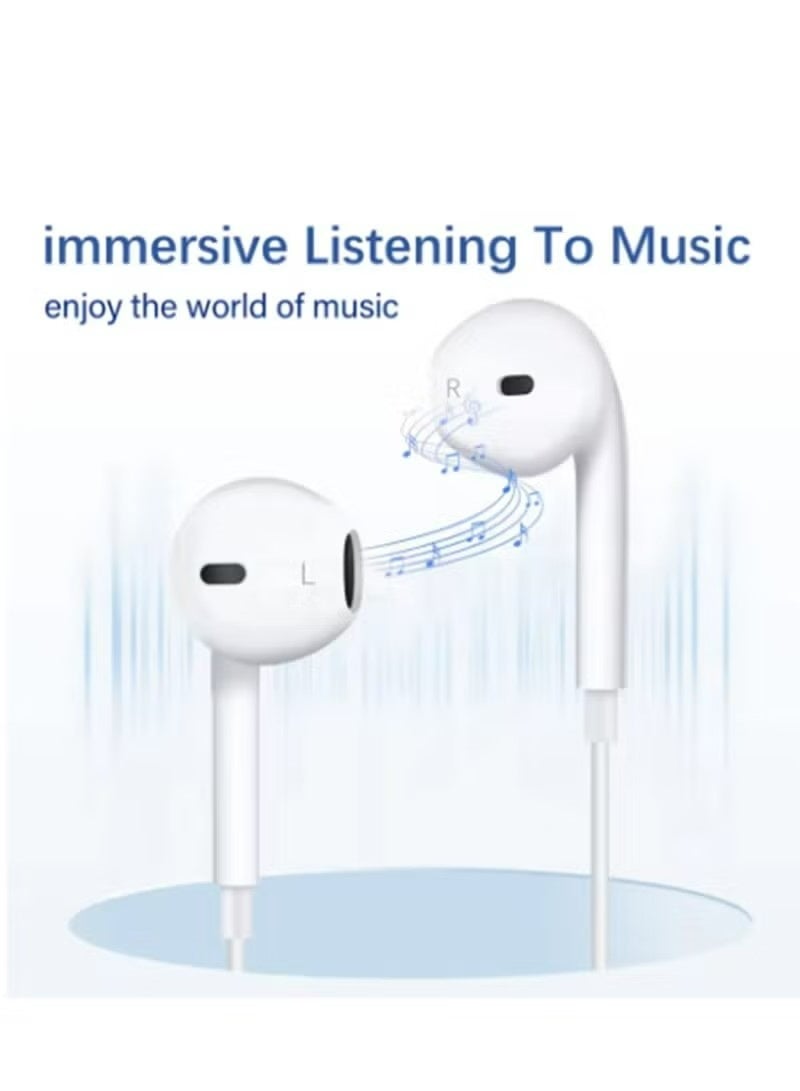 هافن سماعات سلكية من نوع C ، متوافقة مع iPhone 15 Pro Max ، iPhone 16 Pro Max ، Samsung Galaxy S25 Series S24 Series ، Huawei ، Honor وغيرها من الأجهزة مع منفذ الصوت USB C. - Image 4