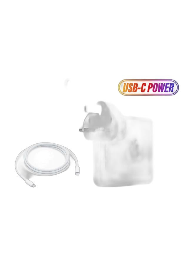 Apple Type-C To Type-C 240W Charge Cable 2M White & 96W USB-C Power Adapter - MW2L3ZE/A White Bundle - Image 1