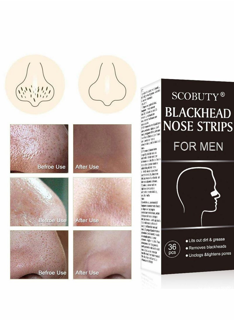KASTWAVE - Nose Strips, Pore Strips for Blackheads, Nose Blackhead Remover Strips, Deep Cleansing Nose Pore Strips for Men Blackheads Removal 36 pcs - Image 1