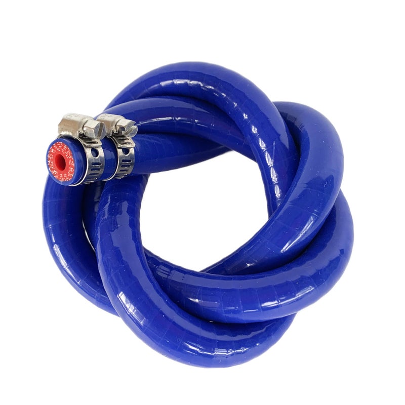 Bekelan 65MM 14 X 328FT Blue High Temp Reinforced Silicone Heater Tubing Hose Radiator Coolant Straight LineWork Pressure 145PSI4ply Reinforced5MM Thick2 Clamp - Image 2