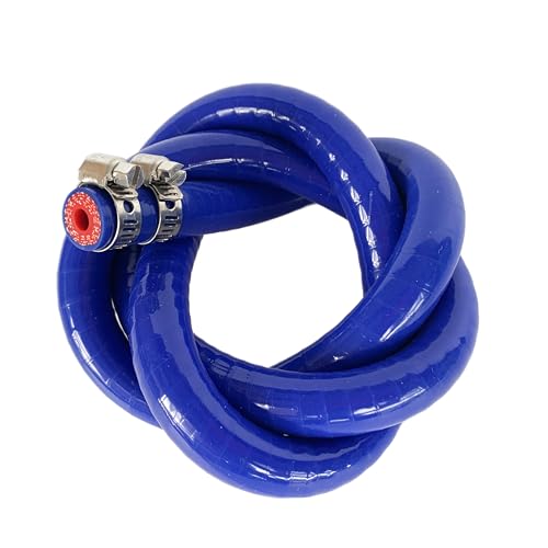 Bekelan 65MM 14 X 328FT Blue High Temp Reinforced Silicone Heater Tubing Hose Radiator Coolant Straight LineWork Pressure 145PSI4ply Reinforced5MM Thick2 Clamp - Image 1