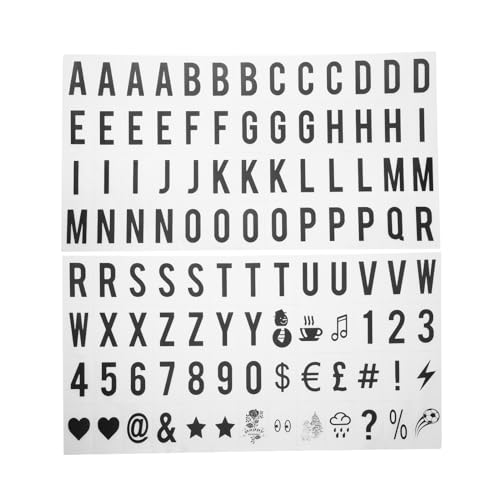 Micro Trader 104PCS Black Cinematic Light Up Sign Extra Letter Cinema Style for 3-row A4 & 4--row A3 & 2-row A5 Light Box (Not for 3-row A3 and 3-row A5 Light Box) - Image 1