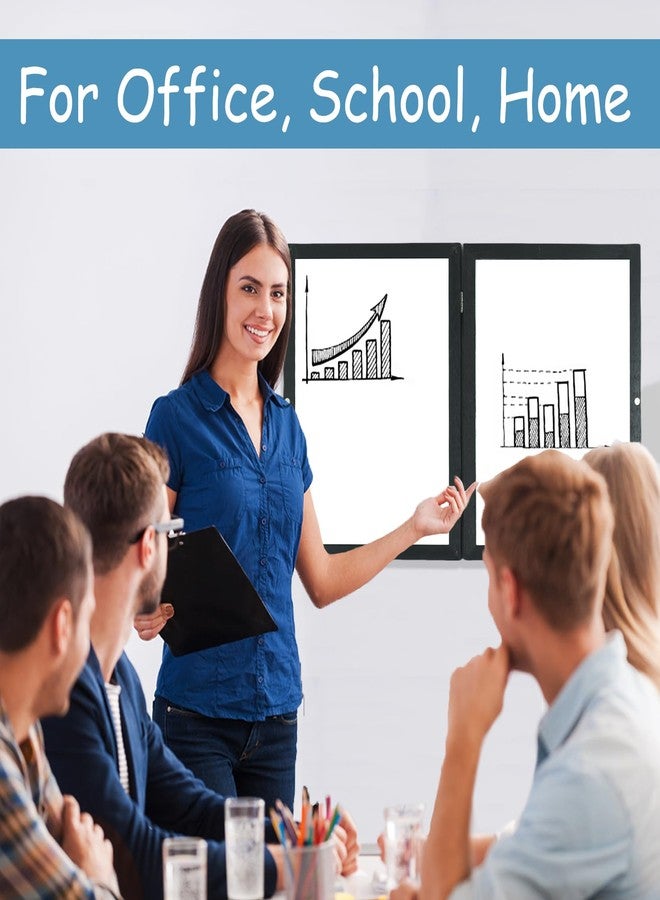 Umtiti Magnetic Dry Erase Hidden Whiteboard with Black Wooden Frame, Gray Fabric Bulletin Board Exterior and Whiteboard Interior, 11.8x15.7inch (30x40cm) - Image 3